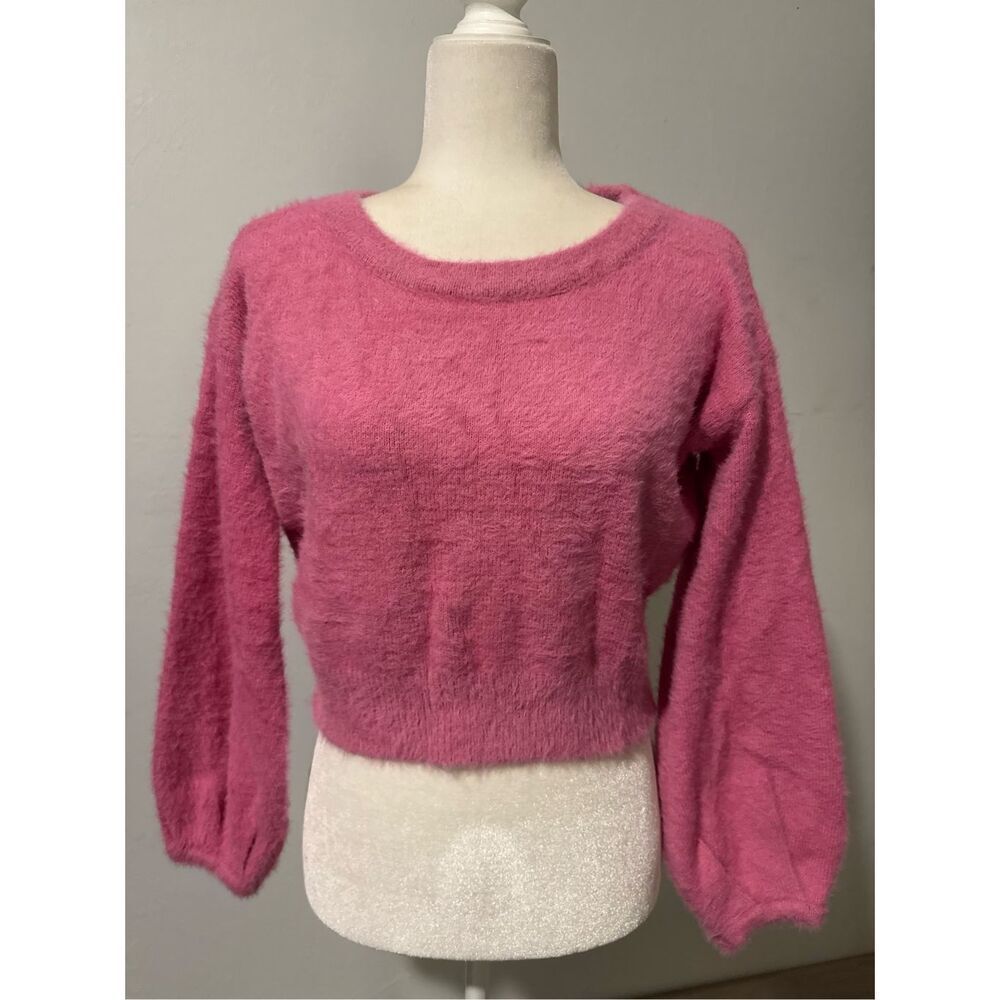 Princess Polly pink fuzzy soft pullover sweater Top 4